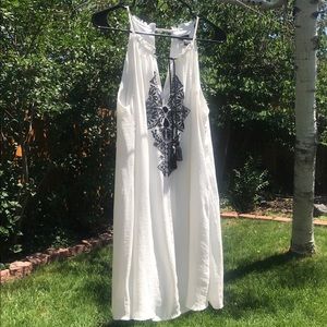 Embroidered Slip Dress